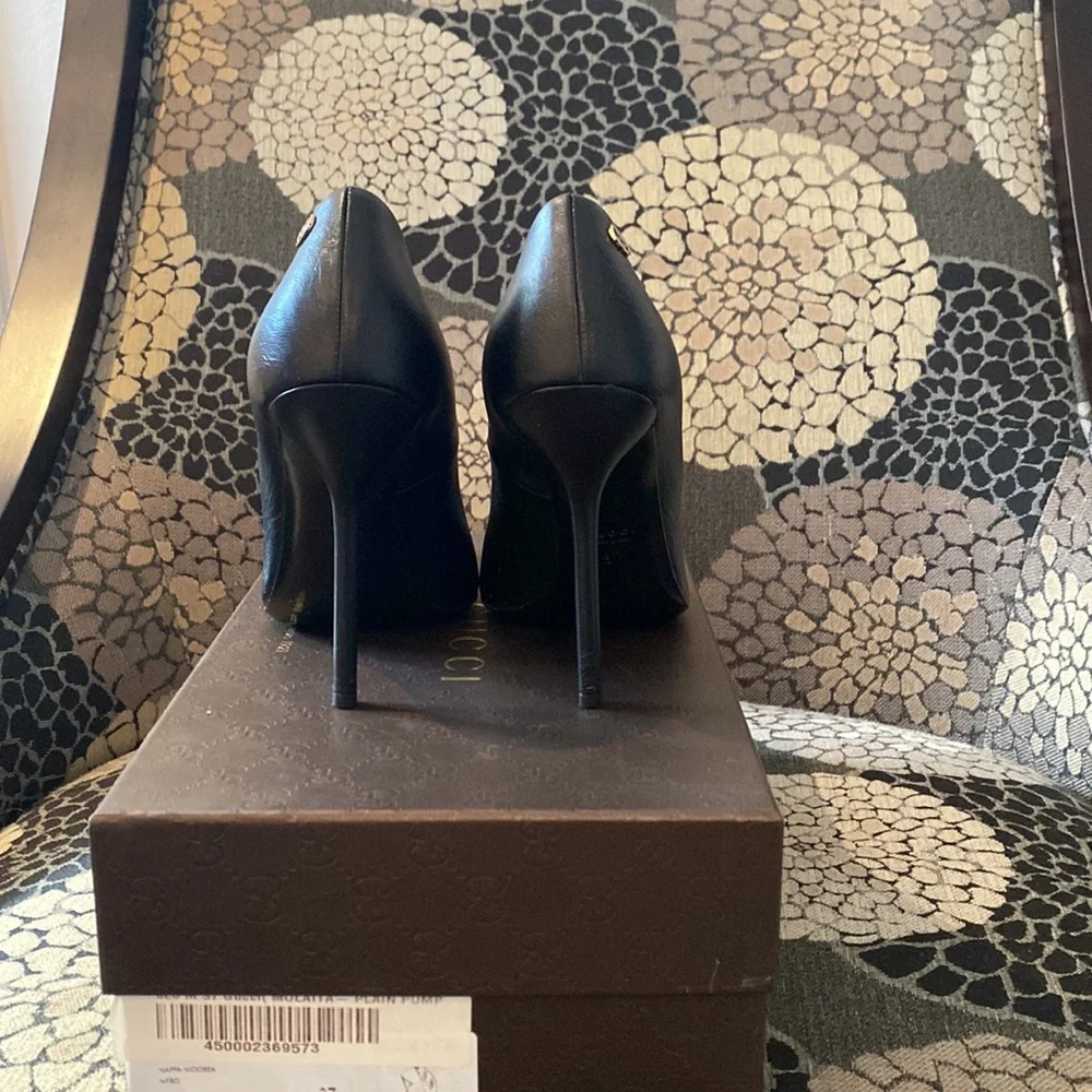 Gucci black leather heels - Picture 4 of 5